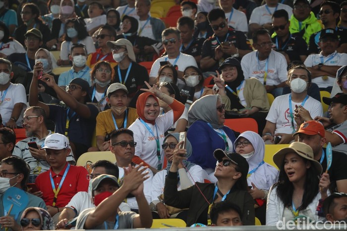 Suasana tribun penonton balap Formula E, Ancol, Jakarta Utara, 4 Juni 2022. (Pradita Utama/detikcom) Suasana tribun penonton balap Formula E, Ancol, Jakarta Utara, 4 Juni 2022. (Pradita Utama/detikcom)