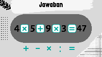 Kamu hanya perlu memasukkan perkalian dan pertambahan untuk mendapatkan hasil 47. Foto: Dharmajati Yusuf Fadli/detikHealth