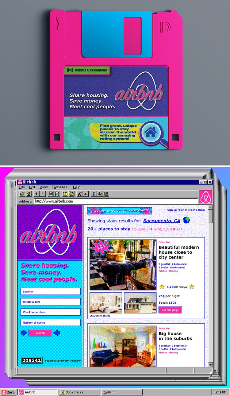 Desain aplikasi tahun 90an