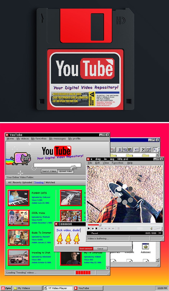 Desain aplikasi tahun 90an