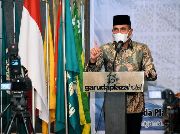 Gubernur Sumut Edy Rahmyadi di acara Muhammadiyah Medan