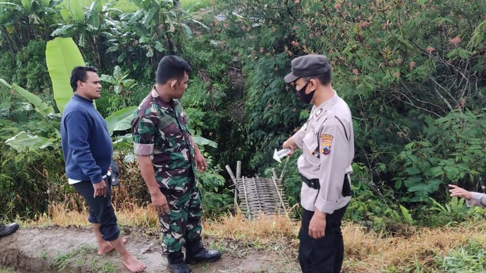 Jembatan bambu yang patah di Wonosobo hingga tewaskan petani yang melintas, Minggu (5/6/2022).