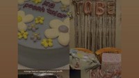 Terakhir, ini potret keseruan bridal shower Jessica. Dikelilingi banyak makanan enak, Jessica tampak tersenyum bahagia. Foto: Instagram @jessicaanastaysa20