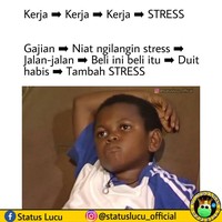 Niatnya untuk menghilangkan stress tapi ujung-ujungnya malah cuma menambah stress. Tapi kalau kerja-kerja terus nggak liburan juga lama-lama jadi stress. Nasib deh.. Foto: Facebook/Status Lucu