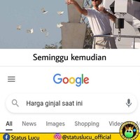 Setelah hidup senang dan berfoya-foya hingga uang di dompet habis, timbullah pemikiran untuk mencari tahu harga ginjal saat ini. Kamu jangan sampai kayak gini yaa.. Foto: Facebook/Status Lucu
