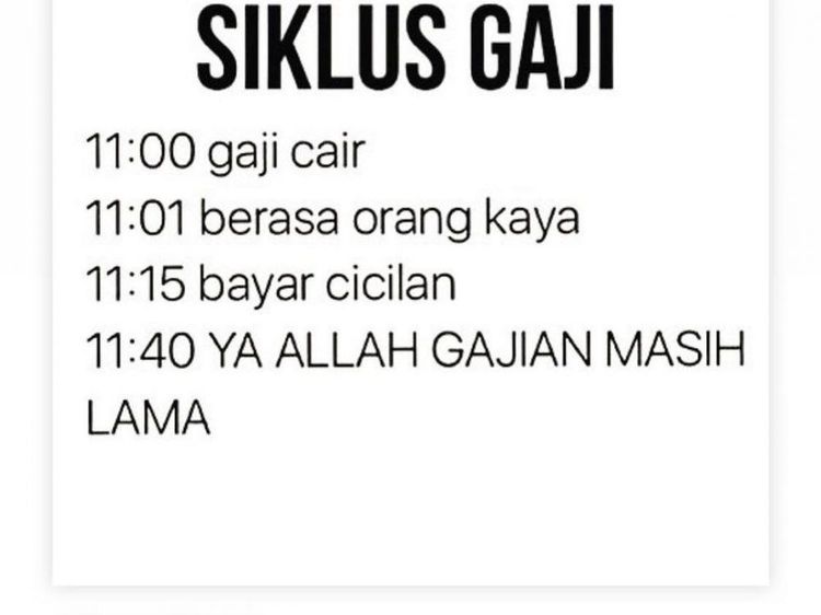 8 Meme Kocak Gajian di Tanggal Muda yang Cuma Numpang Lewat, Bikin Cekikikan