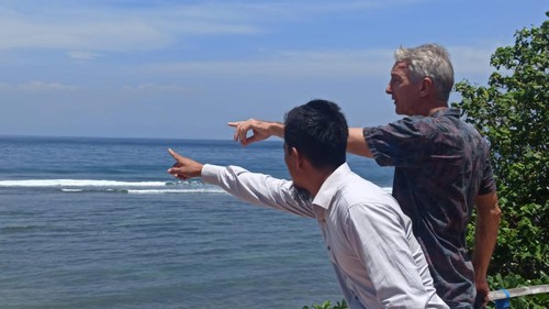 Ombak di pantai Bangko-Bangko yang direncanakan gelar event WSL tahun 2023