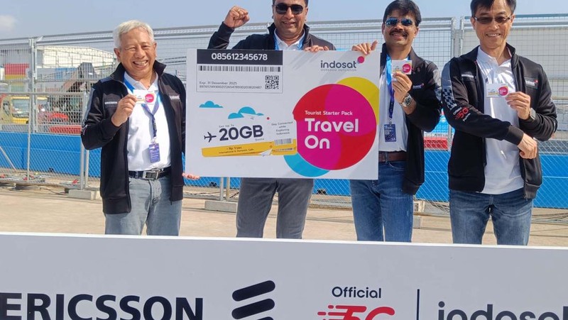 Indosat Ooredoo Hutchison (IOH), memamerkan pengalaman 5G berkelas dunia di Jakarta E-Prix 2022. Kecepatan internetnya capai 205/mbps.