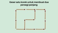 Kamu hanya perlu menggeser satu batang korek.
