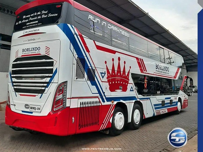 Bus double decker PO Borlindo buatan karoseri Tentrem Bus double decker PO Borlindo buatan karoseri Tentrem