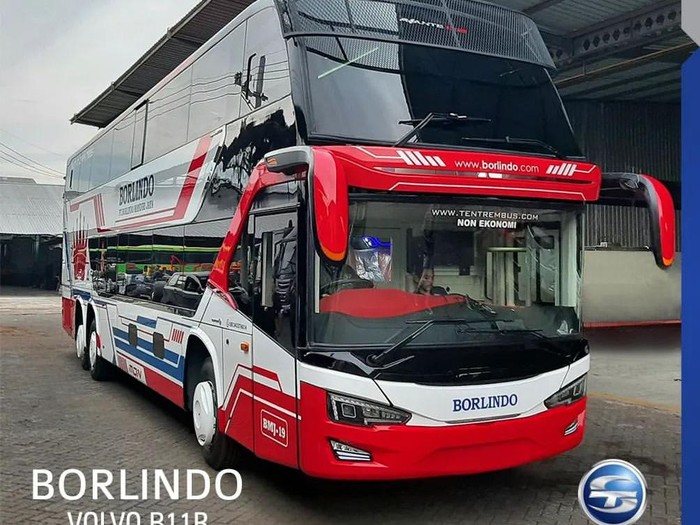Bus double decker PO Borlindo buatan karoseri Tentrem