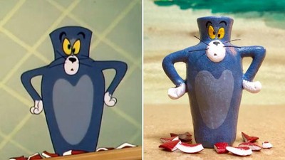 Begini Setiap Adegan Lucu Tom and Jerry Dijadikan Patung