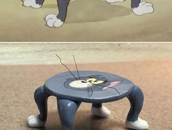 Begini Setiap Adegan Lucu Tom and Jerry Dijadikan Patung