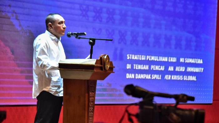 Gubernur Sumut Edy Rahmayadi saat acara Sumateranomic