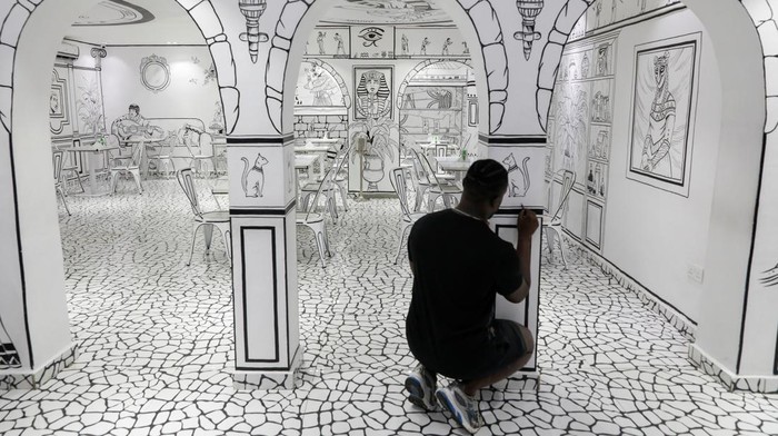 A view of the Sketch restaurant, which is Africa's first 2D/3D restaurant, in Lagos, Nigeria, May 23, 2022. Picture taken May 23, 2022. REUTERS/Temilade Adelaja