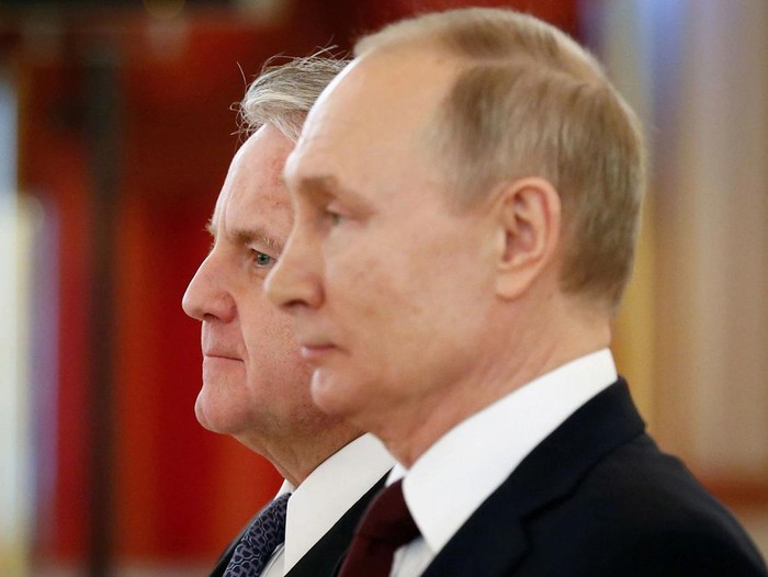 Russian President Vladimir Putin and the new U.S. Ambassador to Russia John Sullivan attend a ceremony for newly appointed foreign ambassadors to Russia, at the Kremlin in Moscow, Russia, February 5, 2020. Alexander Zemlianichenko/Pool via REUTERS