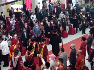 Megawati-Prabowo Hadiri Sidang Promosi Doktor Sekjen PDIP di Unhan