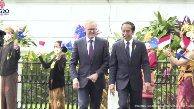 Upacara Penyambutan Resmi Perdana Menteri Australia, Istana Bogor, 6 Juni 2022. (Tangkapan lauyar Youtube)