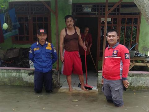 Banjir merendam ribuan rumah warga yang berada di Kecamatan Teluknaga, Kabupaten Tangerang, Banten. Banjir ini disebabkan Kali Cisadane meluap. (dok BPBD Kabupaten Tangerang)