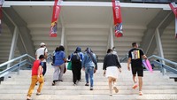 Para penonton tampak sangat antusias untuk menyaksikan langsung Indonesia Master 2022.