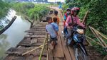 Jembatan Penghubung di Jonggol Ini Rusak Sejak 2016