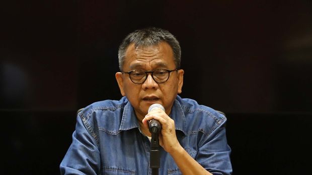 M Taufik saat menjelaskan kampanye terbuka Prabowo di Pilpres 2019, 4 April.