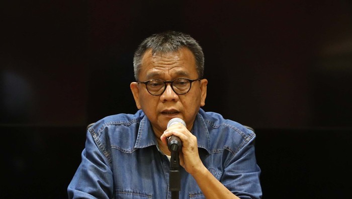 M Taufik saat menjelaskan kampanye terbuka Prabowo di Pilpres 2019, 4 April.
