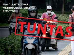 Before-After Pemasangan Portal S di Trotoar Metropole Jakpus