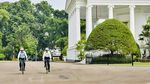 Momen Jokowi dan PM Australia Gowes Bareng dengan Sepeda Bambu