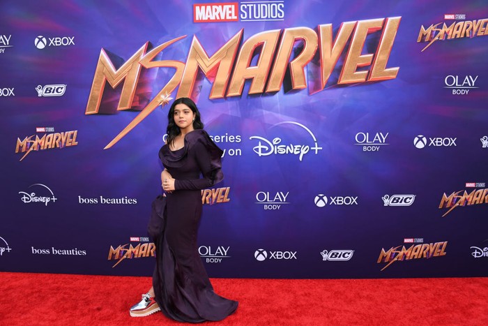 LOS ANGELES, CALIFORNIA - JUNE 02: Iman Vellani attends Disney+ And Marvel's New Television Series  