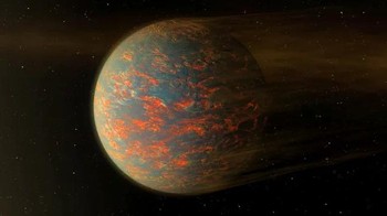 5 Cancri e. Planet ini sempat dikira diisi oleh berlian dan grafit. Tapi setelah diteliti, ternyata 55 Cancri e memiliki suhu sekitar 2.704 derajat Celsius. Di bawah atmosfernya yang tebal, planet ini diperkirakan memiliki lautan lava yang luas. Foto: NASA/JPL-Caltech