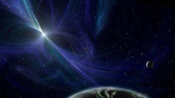 PSR B1257+12 b, c dan d. Tiga exoplanet ini sebenarnya adalah sisa dari tata surya sebelum bintang PSR B1257+12 meledak dan terjadi supernova. Kini bintang PSR B1257+12 memancarkan sinar radiasi yang sangat kuat dan bisa dideteksi dari Bumi. Tiga planet di dekatnya pun selalu dihujani radiasi yang mematikan. Foto: NASA/JPL-Caltech. Foto: NASA/JPL-Caltech