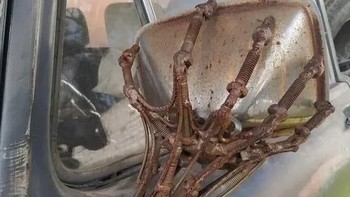 Penyangga kaca spion mobil, keren atau mengerikan? Foto: Brightside