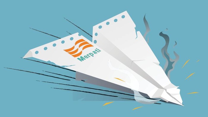 Infografis Merpati akhirnya kandas