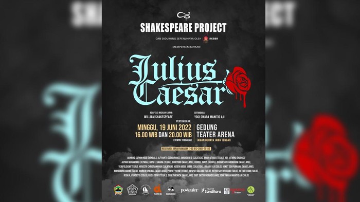 Pementasan naskah Julius Caesar karya Shakespeare di TBJT Solo.