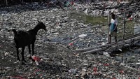 Sampah plastik mendominasi.