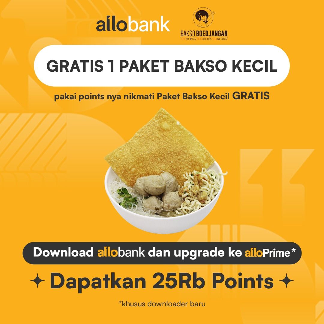 Iklan makanan di Allo Bank