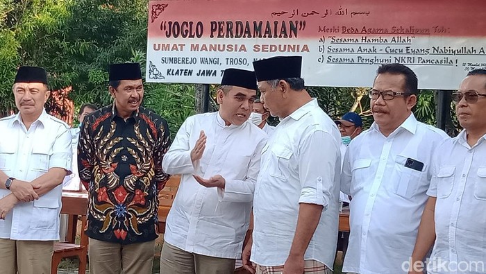 Sekjen Partai Gerindra Ahmad Muzani di Ponpes Al Muttaqin Pancasila Sakti Klaten, Rabu (8/6/2022).