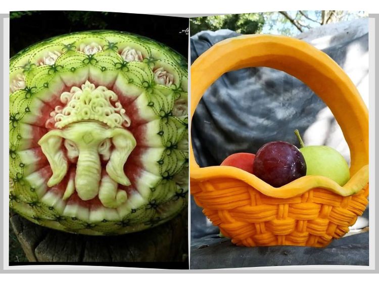10 Ukiran Semangka dan Labu yang Cantik dan Artistik
