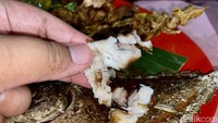 Ada juga menu ikan, kami memesan ikan bawal laut goreng seharga Rp 35.000. Ikan gorengnya nikmat karena luarnya yang renyah. Foto: detikFood/Yenny Mustika Sari
