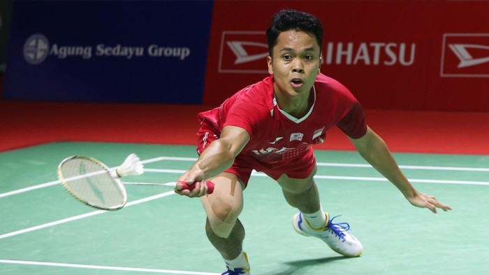 Anthony Ginting maju ke perempatfinal Indonesia Masters 2022.