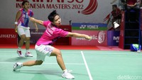 Apriyani/Fadia bertanding menghadapi ganda Malaysia, Vivian Hoo/Lim Chiew Sien di Istora Senayan, Jakarta, Kamis (9/6/2022).
