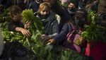 Demo di Depan Istana Presiden, Petani Argentina Bagikan Sayuran Gratis