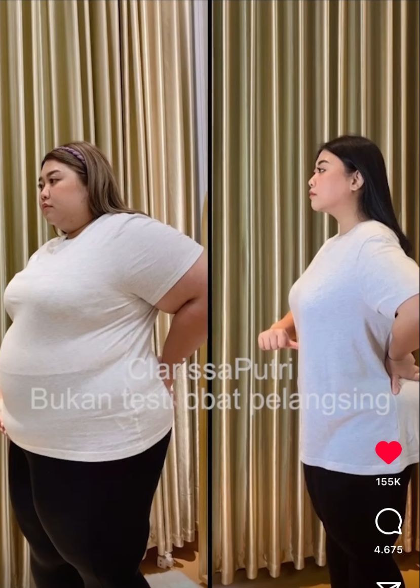 Diet 1 Tahun, Clarissa Putri Sukses Turun BB 50 Kg Lebih