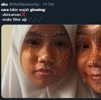 Ingin kulit glowing secara instan? Pakai filter kuncinya. Nggak perlu rutin pakai skincare, cukup buka media sosial dan pilih filter yang bisa bikin kulit jadi glowing. Foto: Twitter