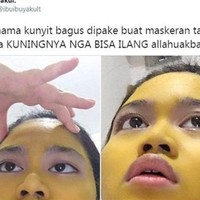 Sebelum mencoba sesuatu pastikan terlebih dahulu kebenarannya. Kalau gini kan bukannya glowing malah adanya jadi auto malu keluar rumah deh. Foto: Twitter