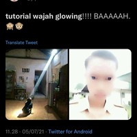 Tutorial wajah glowing di foto yang sangat muudah dilakukan. Cukup mencari cahaya dan wajah akan berubah. Hasilnya silahkan dinilai sendiri deh.. Foto: Twitter