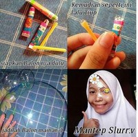 Selain bisa dijadikan mainan rupanya balon tiup ini juga bisa memberikan efek glowing di kulit loh. Caranya sangat mudah, cukup dengan menempelkan balon tiup yang sudah jadi ke wajah, berani coba? Foto: Instagram/awreceh.id