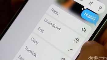 iMessage kini bisa Undo Send dan Edit pesan yang sudah dikirm. Foto: Adi Fida Rahman/detikINET