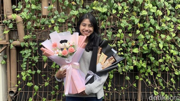 Jeihan Shafira, pemilik bisnis buket Java Felt.